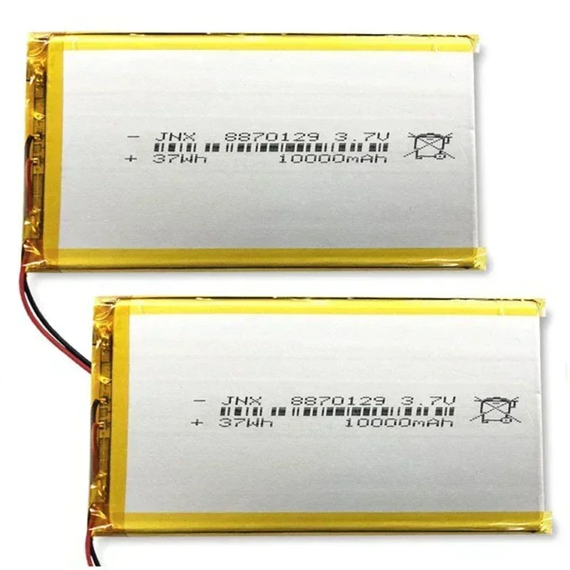 3.7V 10000mAh 8870129 Rechargeable Polymer Batteries Lipo Li-Po for Toy Power Bank GPS Laptop Camping Lights Diy High Qulity