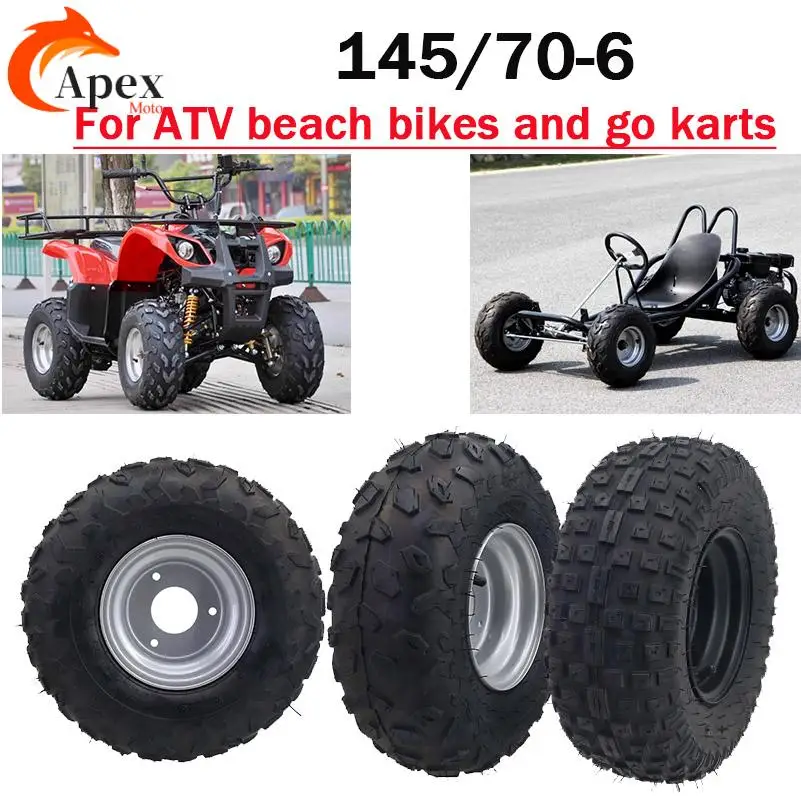 

Children's playground beach bike tire 145/70-6 diamond flower vacuum tire electric bike tire wheel hub assembly