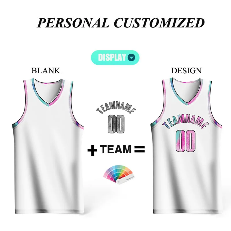 

Basketball Jerseys For Men Customizable Hot Press Printed Team Name Number Logo Tank Top Fitness Training Tracksuits Unisex