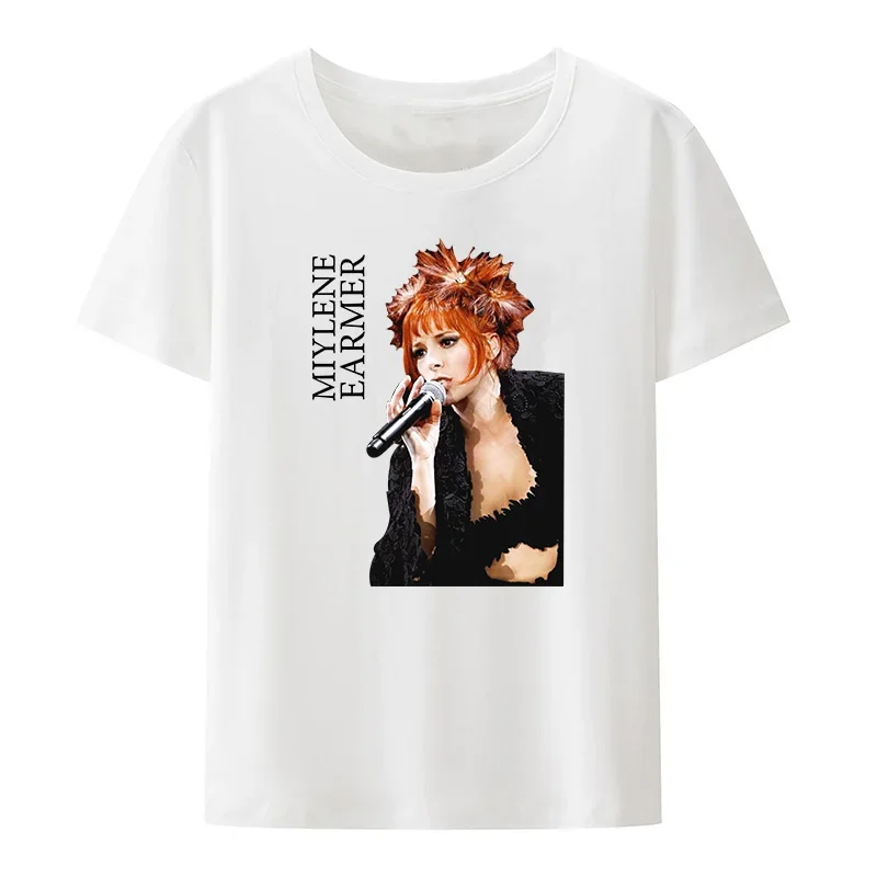 French Mylene Farmer Meme Joelle Guillaume joelle Guillaume Jokes Casual Camisetas Hot sale outfits fashion Round neck lnformal