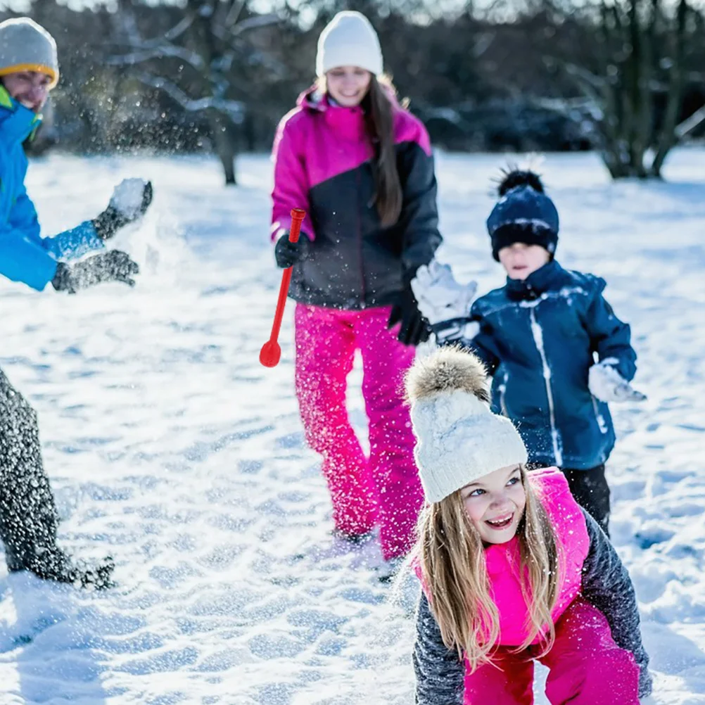 2 pçs fabricante de pp durável prático antiderrapante alça fácil uso inverno playtime presente para todas as idades lançador plástico brinquedo