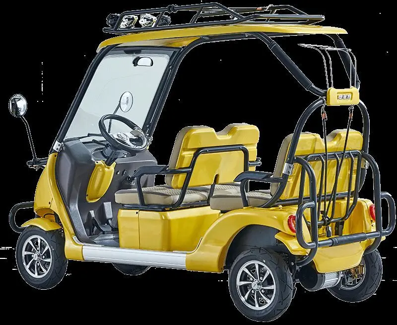 4 عجلات الكبار مركبة كهربية عربة جولف الكبار توك توك سيارة التنقل سكوتر تندم ريكشو سوري لمشاهدة معالم المدينة دراجة للبيع