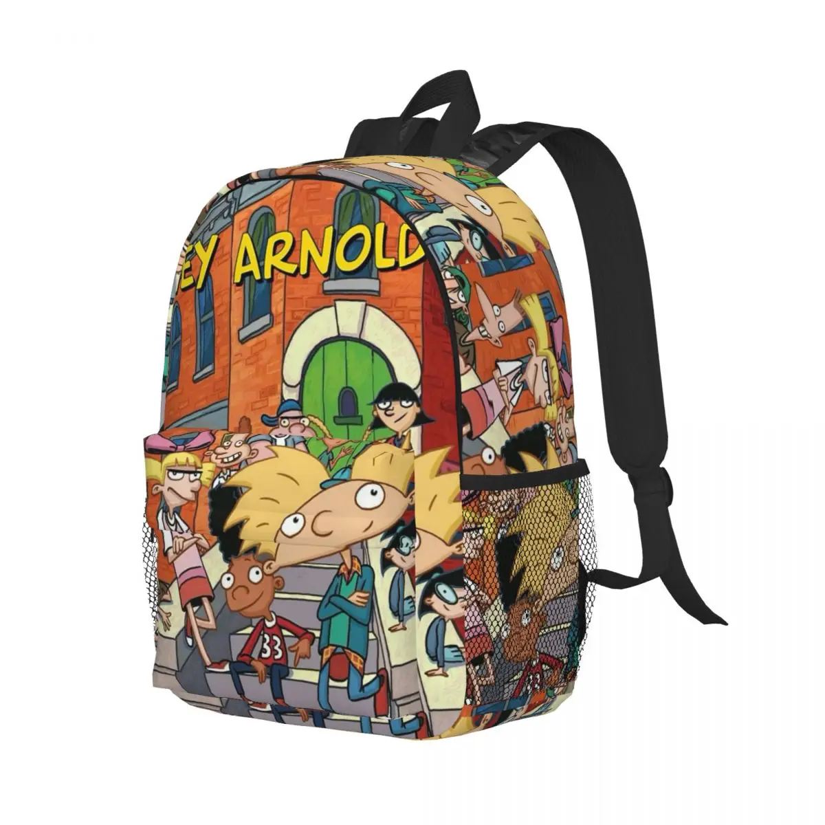 

Рюкзак с героями мультфильмов «Эй Арнольд», школьная сумка для мальчиков и девочек, детская школьная сумка, сумки на плечо для ноутбука для мужчин и женщин