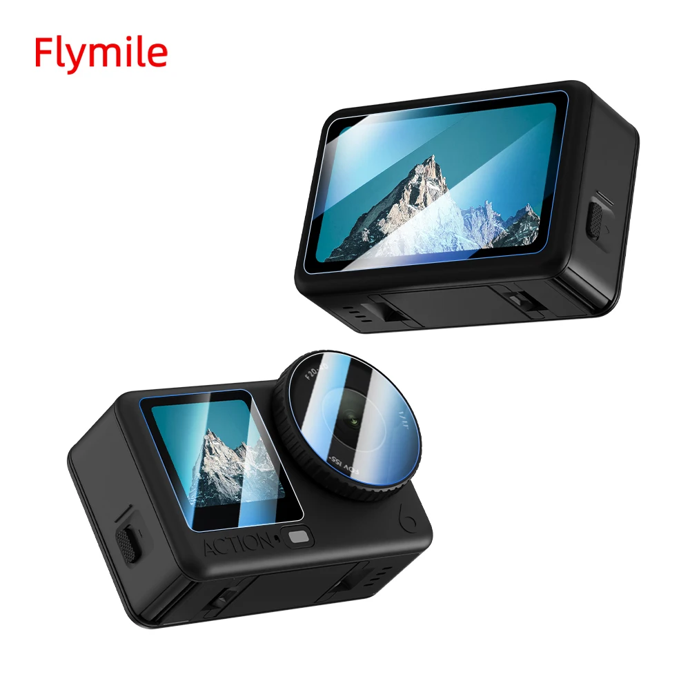 Flymile Protector Film for DJI OSMO Action 6 Accessories Lens Screen Tempered Glass HD Protective Film