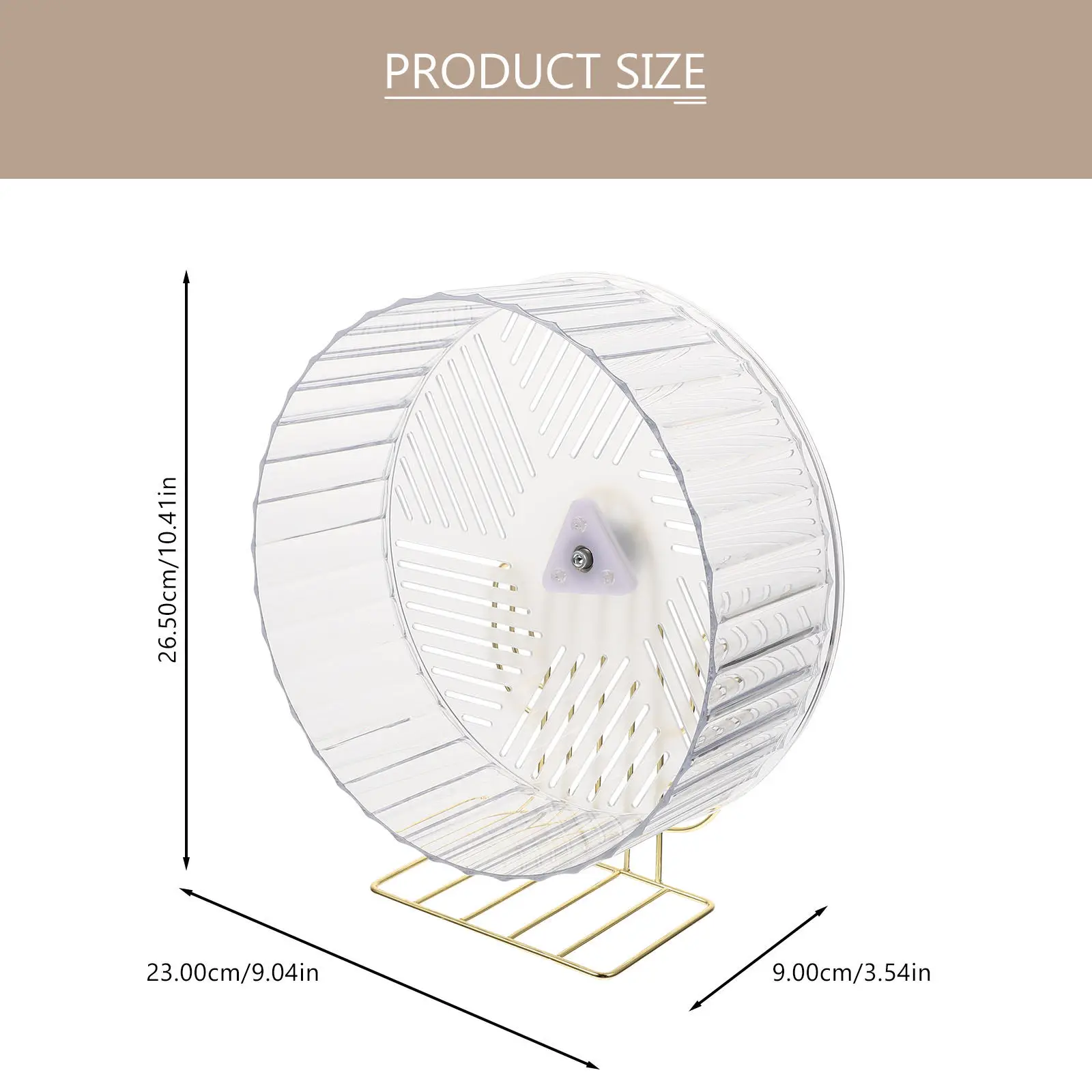 Compact Silent Hamster Wheel for Squirrel Golden Hamster Bear Hedgehog Chinchilla Rat Healthy Activity Play Stable Base Design
