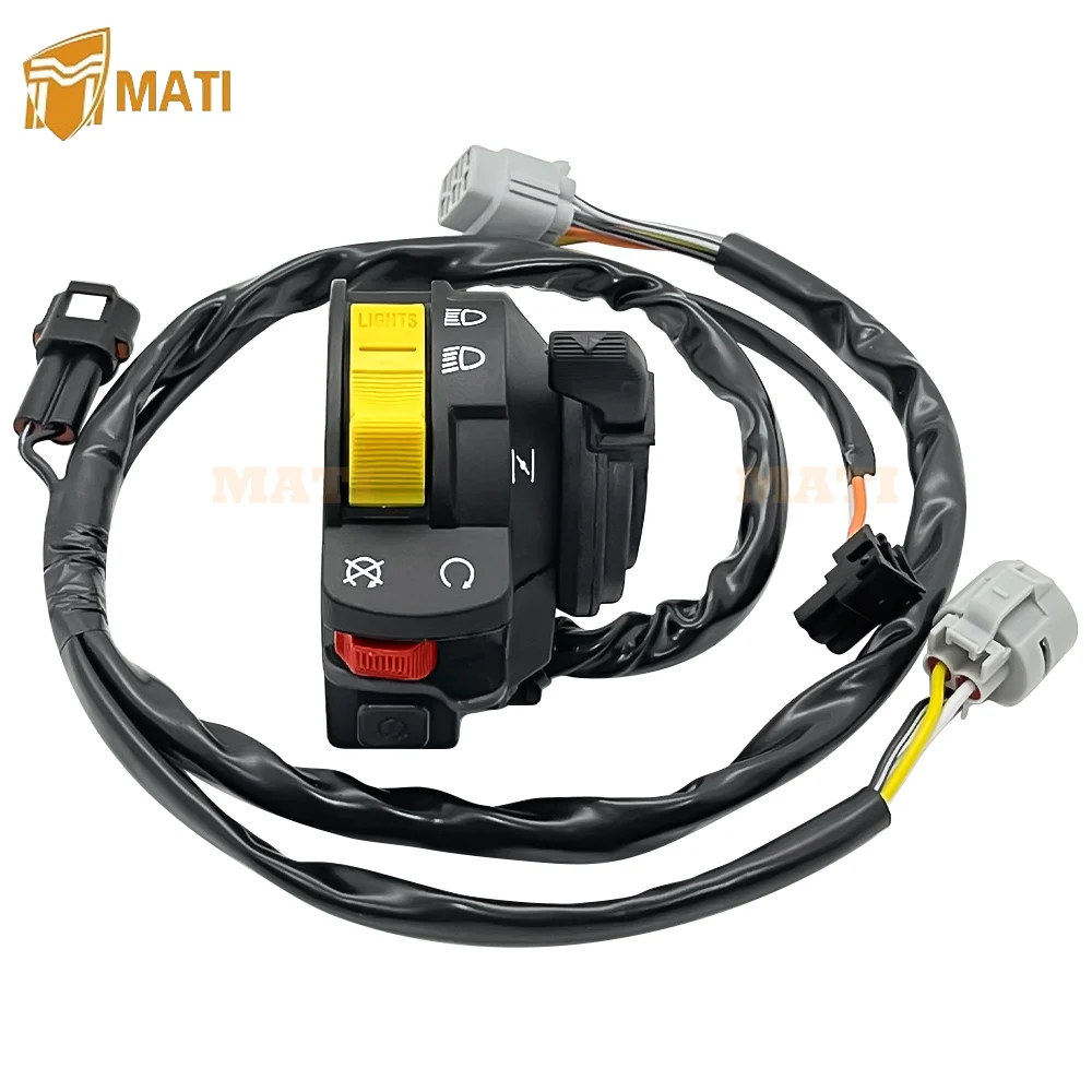 M MATI Left Handlebar Switch Start Stop Kill Headlight for Kawasaki KFX400 2003-2006 46091-S021 46091-S019 46091-S009