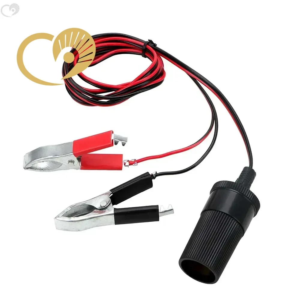 Car High Power Pure Copper Battery with Clip To Cigarette Lighter Female Socket 12V 24V Volt 220W Car Socket Plug