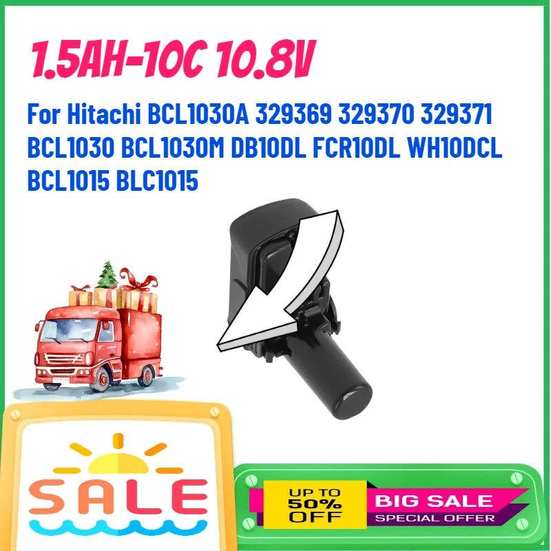

1.5AH-10C 10.8V battery For Hitachi BCL1030A 329369 329370 329371 BCL1030 BCL1030M DB10DL FCR10DL WH10DCL BCL1015 BLC1015