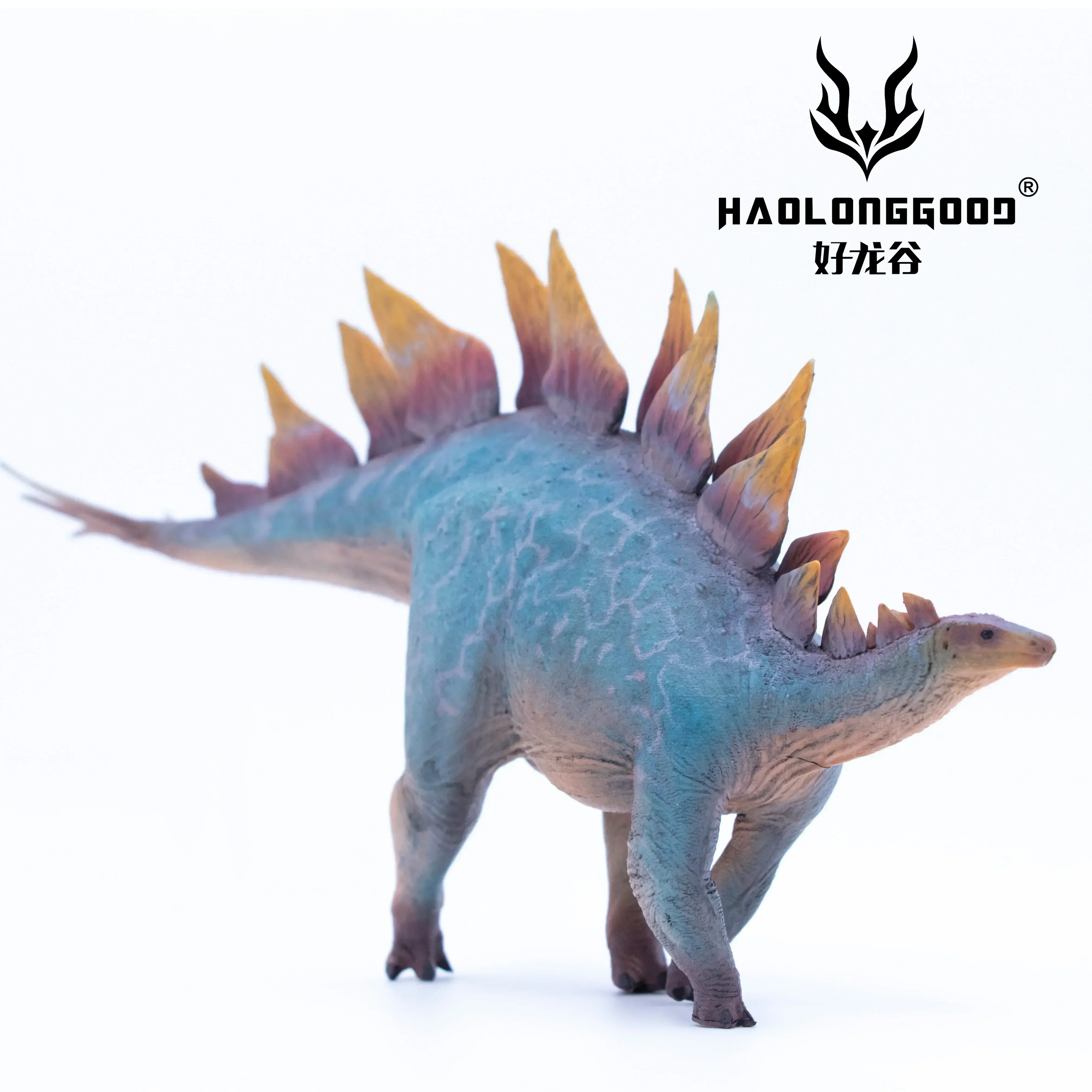 1:35 HAOLONGGOOD Stegosaurus ของเล่นสัตว์ยุคก่อนประวัติศาสตร์