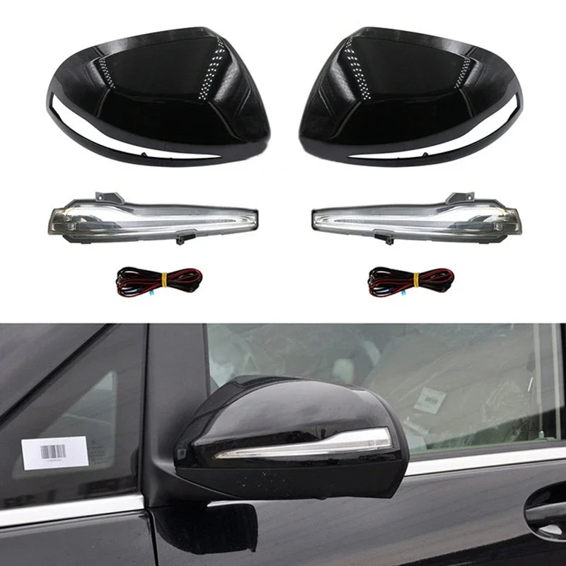 Auto Rear Mirror Cover Turn Signal Light With Wire Harness Modification Set For Mercedes-Benz Vito W447 2016 2017 2018 2019 2020