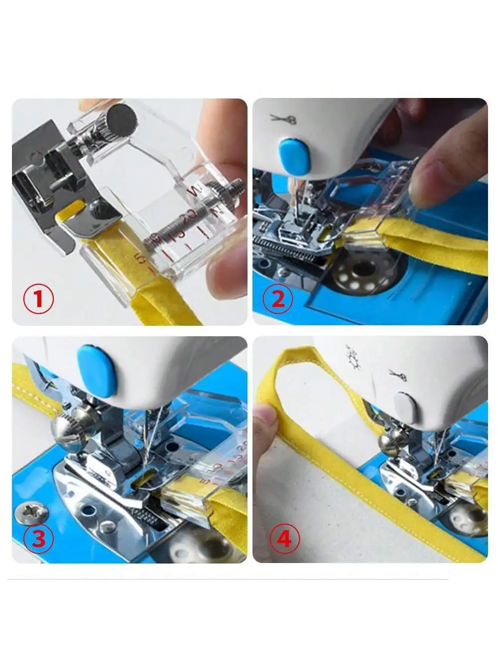 5mm bis 20mm Verstellbarer Vortragstüllenfuß für alle Low Shank Snap-On Nähmaschinen von Singer, Brother, Babylock, Euro-Pro, Janome, Kenmore – Detail 3
