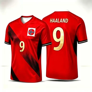 Red Diagonal Stripe V Neck Quick Dry Mesh Soccer Jersey With No.9 Decorative Print Football Training Short Sleeve