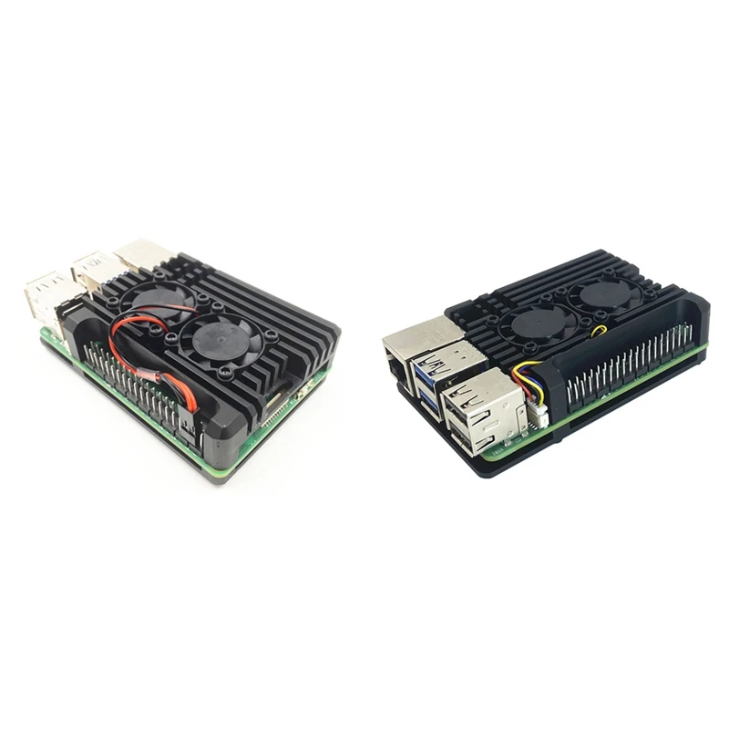 

Aluminum Alloy Case Cover Cooling Protective Box With PWM Fan For Raspberry Pi 5