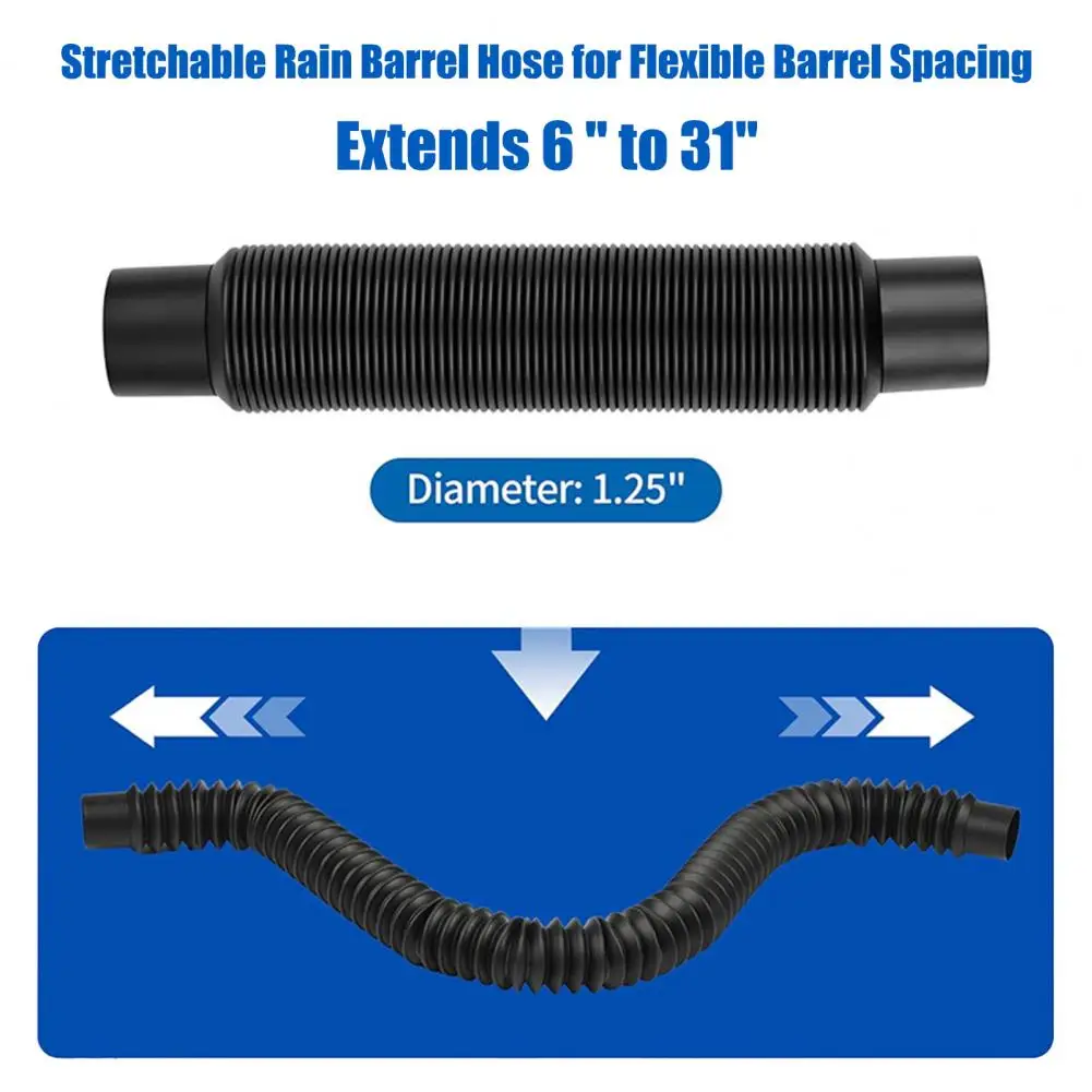 

Single Hose Kit for Rain Barrels Leak-free Rain Barrel Connector Kit with Hoses Gaskets Hole Saws for Outdoor Water Barrels Link