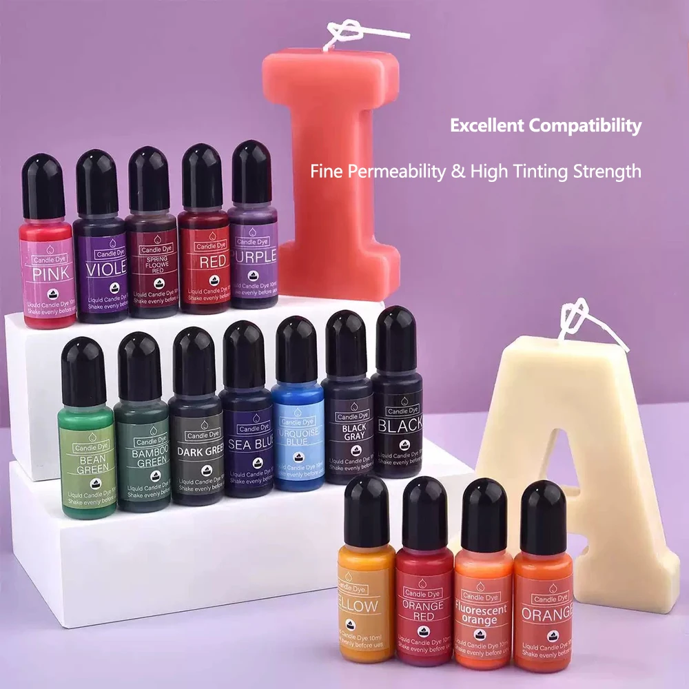 10ml High Clear Candle Liquid Dye Multicolor DIY Pigment For Scented Candle Hand Soap Silicone Squishy Making Coloring Supplies