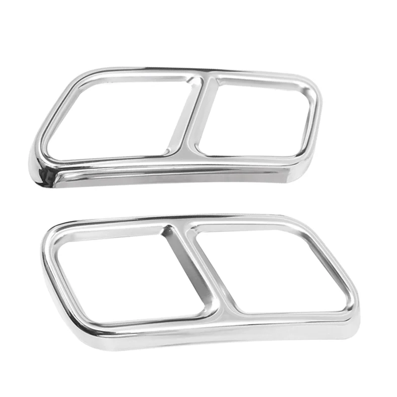 

L10A Tail Throat Frame Cover Trim Stainless Steel Rear Dual Exhaust Muffler Pipe For Mercedes Benz GLK X204 CLS W218 2012-17