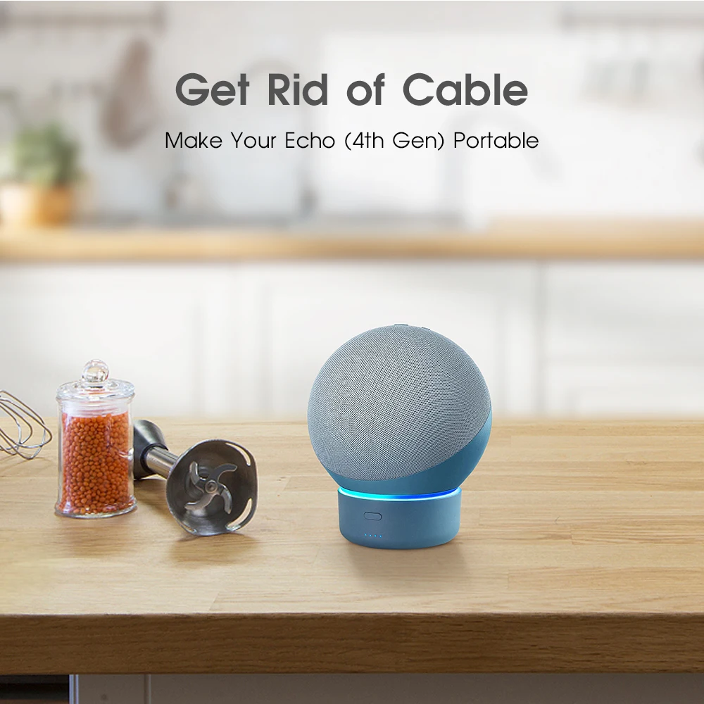 Ggmm e4 10000mah base de bateria para novo echo 4 amazon alexa alto-falante portátil power bank para echo4 (tudo novo) suporte
