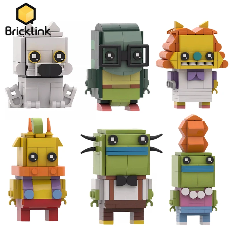 Bricklink MOC 1993 Cartoon Anime Rockos Modern Life Action Figures Brickheadz Sets Building Blocks Kid Toys Christmas Gift