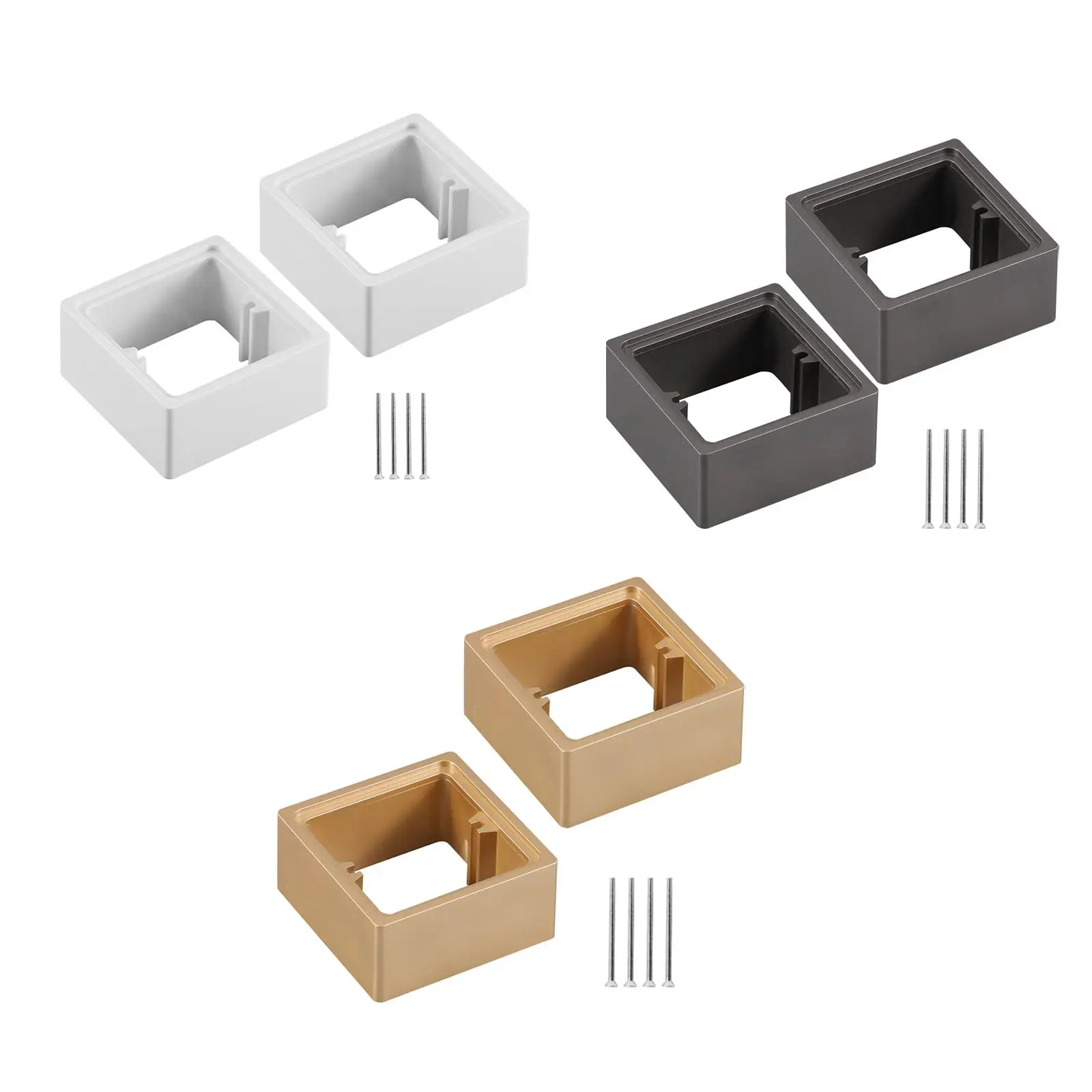 

2 Pieces Socket Frame Plate Spacers Cable Box Heightening Pad with Screws Height Increase Switche Accessory for Home School