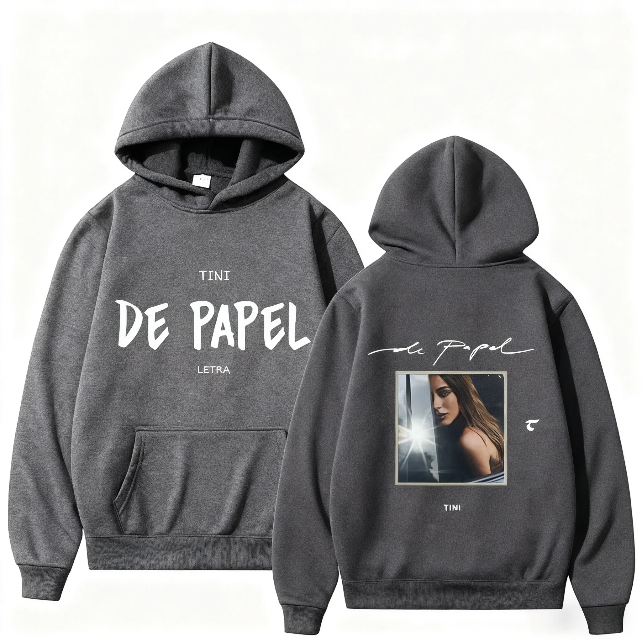 Tini Stoessel Tini De Papel هوديي الرجال النساء بلوزات غير رسمية موضة مقنعين البلوفرات خمر الشارع الشهير الخريف الشتاء الملبس #3