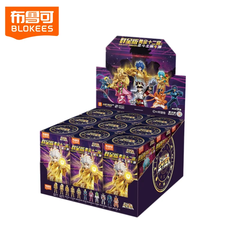 BLOKEES Saint Seiya Galaxy Edition Golden Zodiac 4e bouwsteen Man Assemblagemodel Speelgoed Cygnus Hyoga Draco Virgo Shaka Gift - afbeelding 1