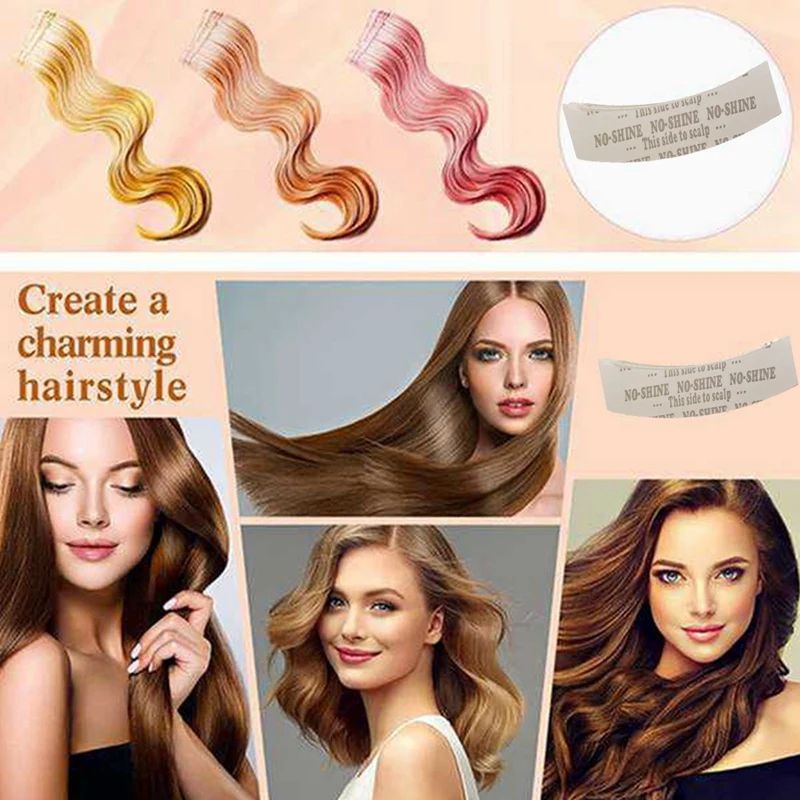 36Pc/Lot No-Shine Lace Wig Tape Double Sided Adhesive Extension Hair Tape Strips For Toupees/Lace Wig Film