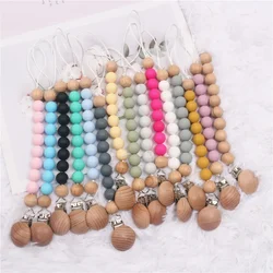 INS Pacifier Chain Food Grade Silicone Pacifier Pendant Gum Anti Drop Chain Baby Grinding Toy Bebe Pacifier Clips Baby Baby Toys