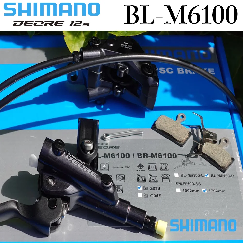 SHIMANO DEORE M6100 pinza freno a disco idraulica originale in scatola 12 velocità Mountain Bike freni posteriori 12 s MTB freno per bicicletta