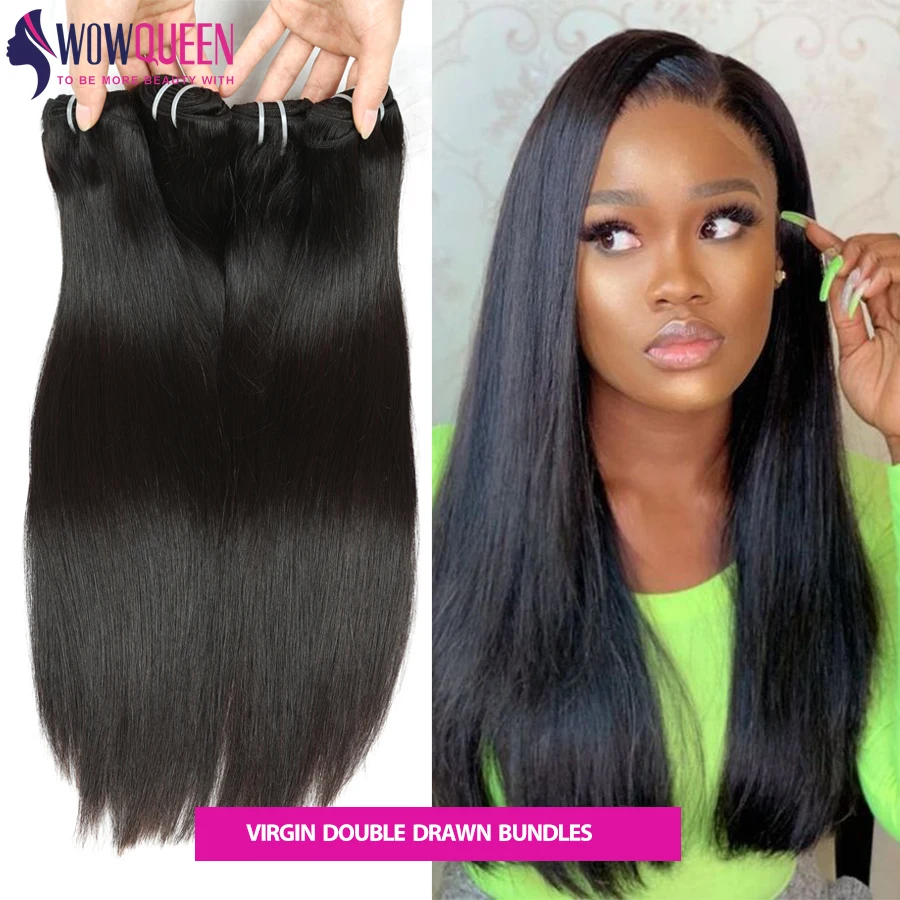 Super Double Drawn Vietnamese Raw Human Hair 15A Virgin Hair Bundles Straight Human Hair Bundles Weave Thick Ends Extensions