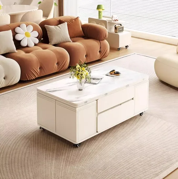 Simple Nordic Coffee Table Trau Living Room Modern Luxury Designer Side Table Aesthetic White Mesita Auxiliar Furniture For Home