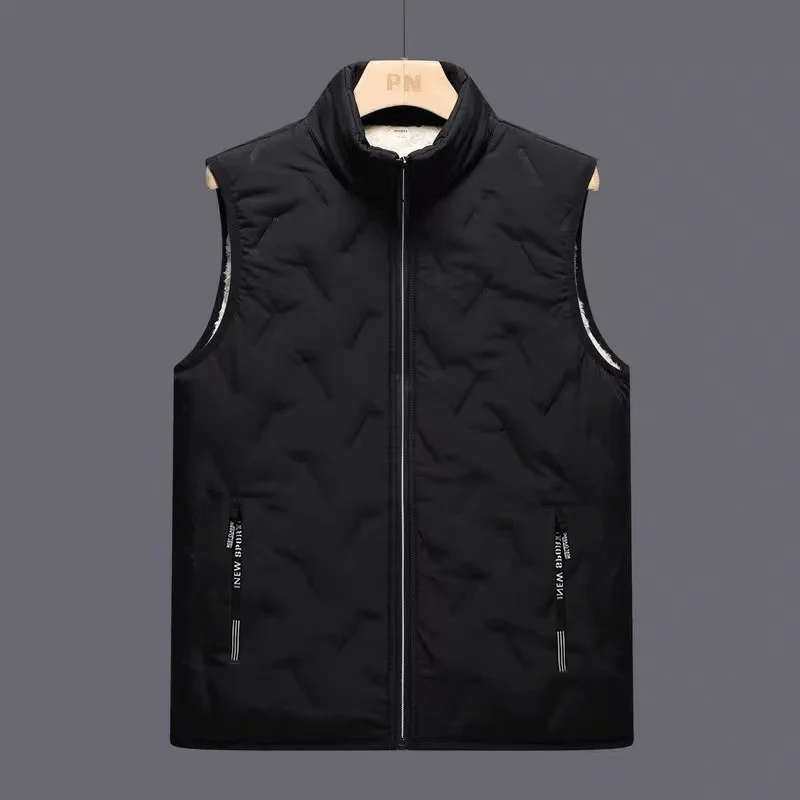 Men's down Vest Casual Large Size Lamb Velvet Resistant to Dirt And Wearable Autumn Winter Outerwear Faion Urban Sle