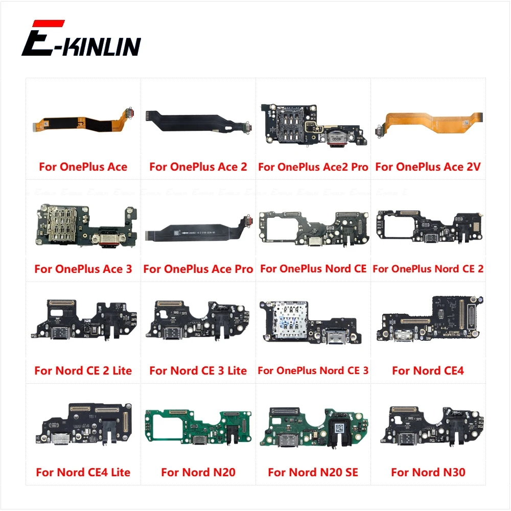 Power Charging Connector Plug Port Dock Board Flex Cable For OnePlus Nord 4 CE3 CE4 Lite Ace 2 3 5 Pro 2V 3V