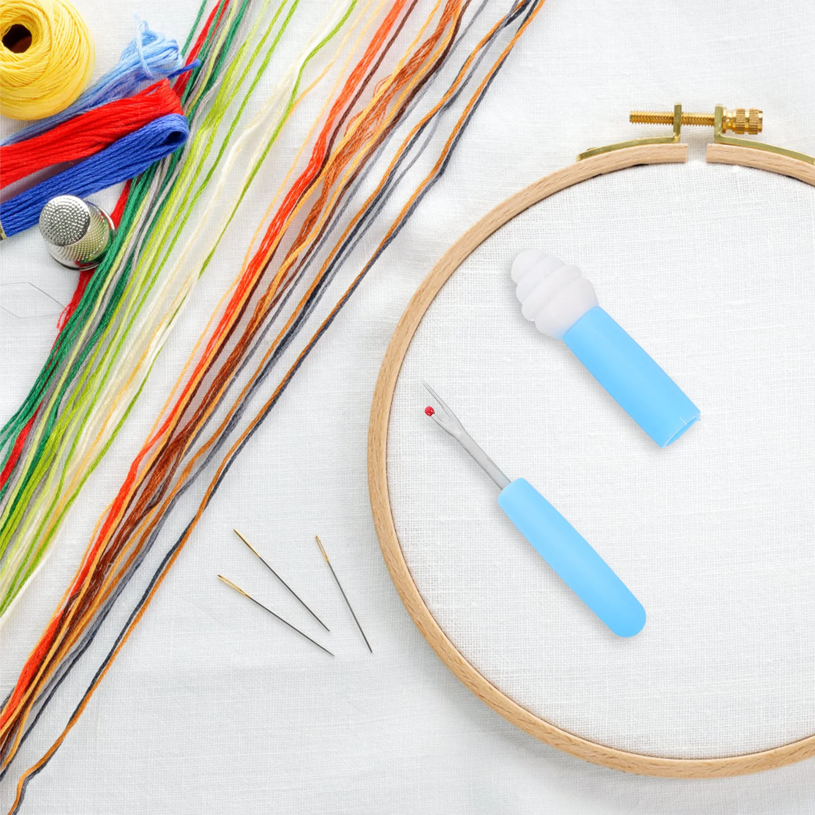 

Seam Ripper Tool Blue, Multi-Functional Stitch Remover For Sewing Thread Cutting Embroidery Removal, Handy Grip Seam