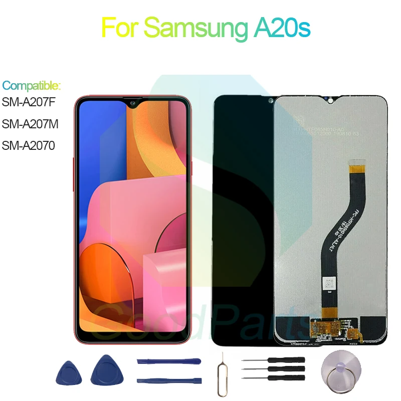 

ЖК-дисплей для Samsung A20s, экран 6,5 дюйма SM-A207F/M/O A20s, сменный сенсорный дигитайзер в сборе