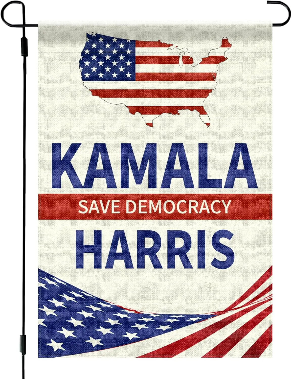 Kamala Harris 2024 Garden Flag 12 x 18 Inch Double Sided Kamala Harris Flag, Outdoor Save Democracy Patriotic American Flag for