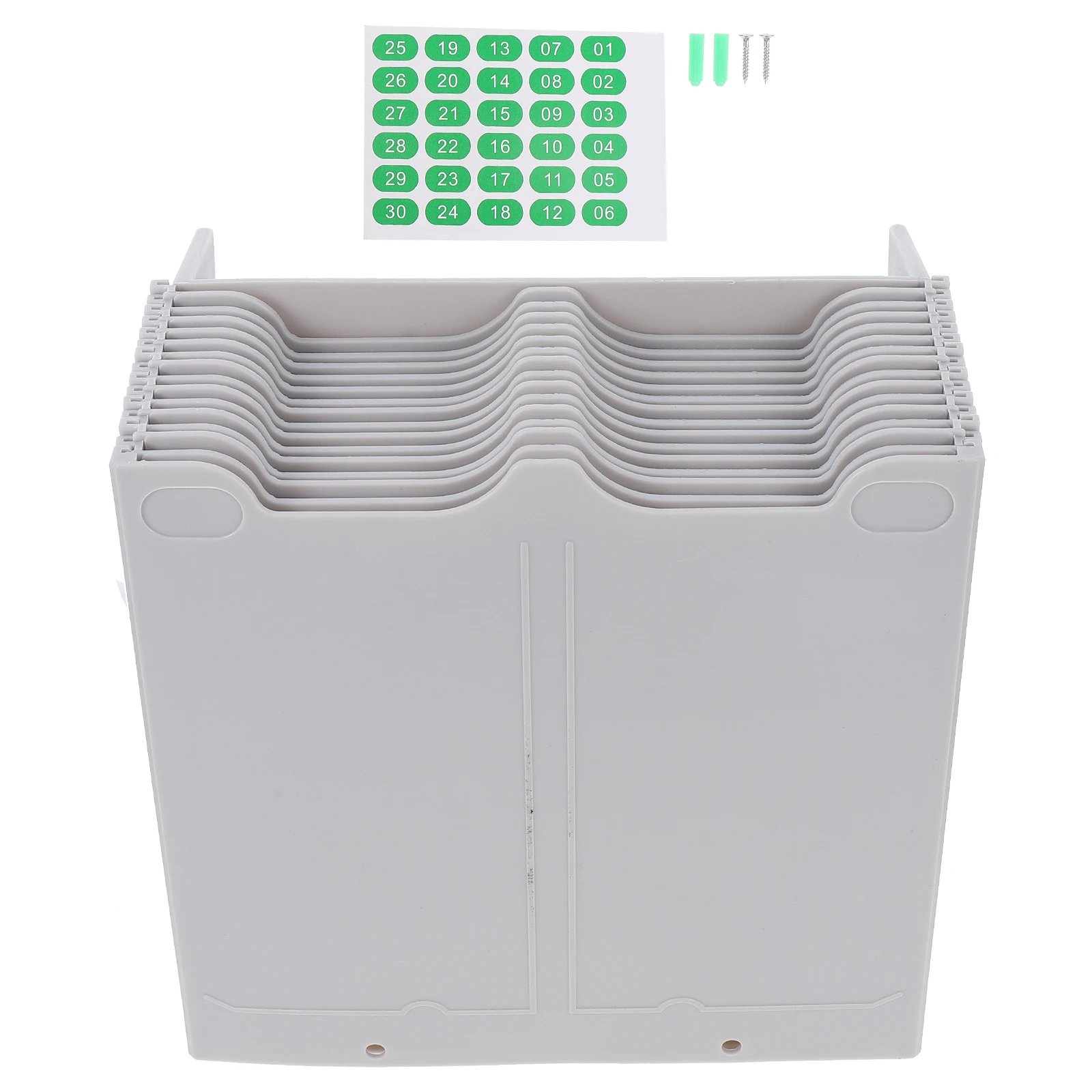 

Telescopic Attendance Frame 30 Slots Card Rack Plastic Desk Student Flexible Holder Paperboard Shelf Office Storage
