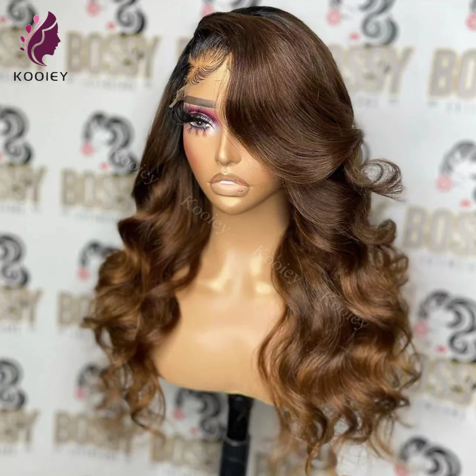 

1B/Brown Body Wave Human Hair Wigs PrePlucked 13x6/360 Lace Frontal Wigs Transparent Lace Brazilian Silk Top Wigs On Sale Cleara