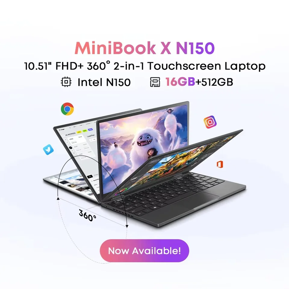 CHUWI MiniBook X N150 16GB 512GB ノートPC MiniBook X N150 12GB/16GB RAM 512GB SSD | CHUWI – CHUWI US Store