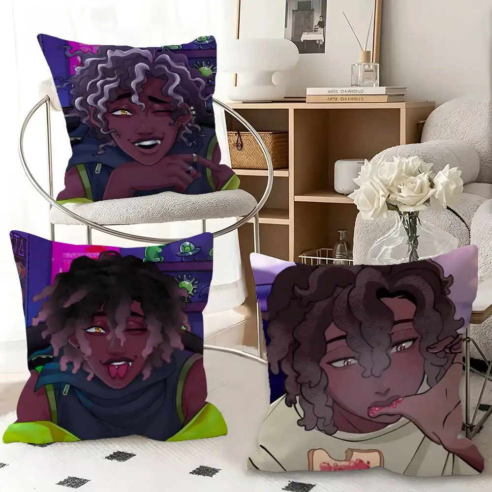 1pc Game E-ERROR143 Micah Yujin Pillow Case Fashion Square Pillowcase Bedroom Sofa Room Ins Decoration Leisure