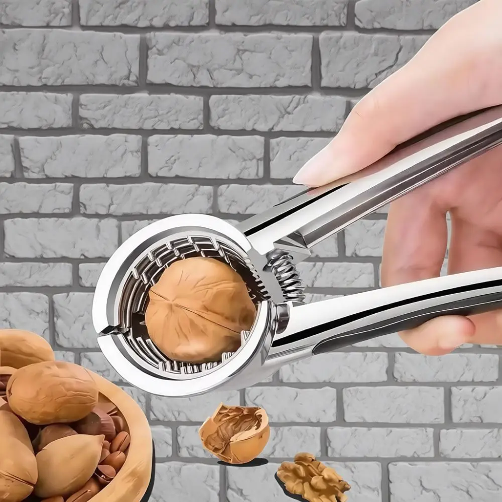 Advanced Walnut Cracker Heavy Duty Nut Sheller Stainless Steel Plier Kitchen Tool For Home Snack Prep