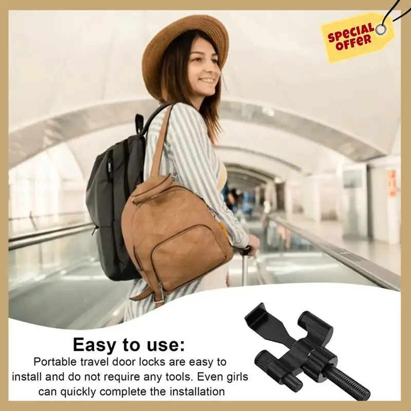 Door Lock Travel Small Steel Door Lock For Hotel Room Home Security Door Lock Adjustable Door Stoppers Door Safety-WMAN