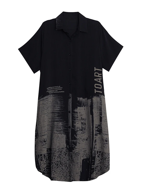 Slimming Effect irt Sle Mid-Length Faion Print Dr Summer New Arrival plus Size Casual Loose Waist Soft Fabric