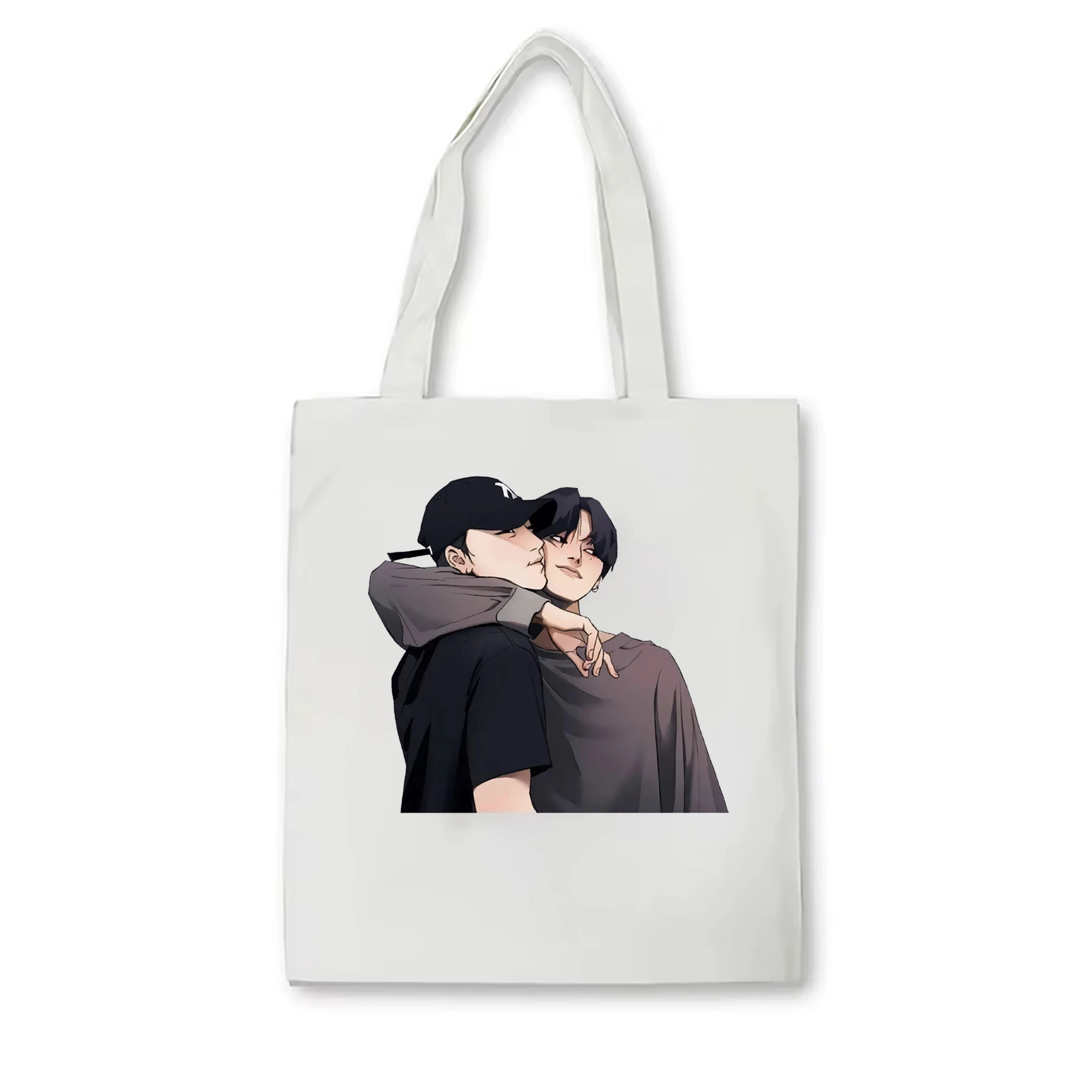 Woosan women's fashion tote bag Ateez member shoulder bag kpop Atiny tote bag Wooyoung canvas bag Korean pop group women's tote