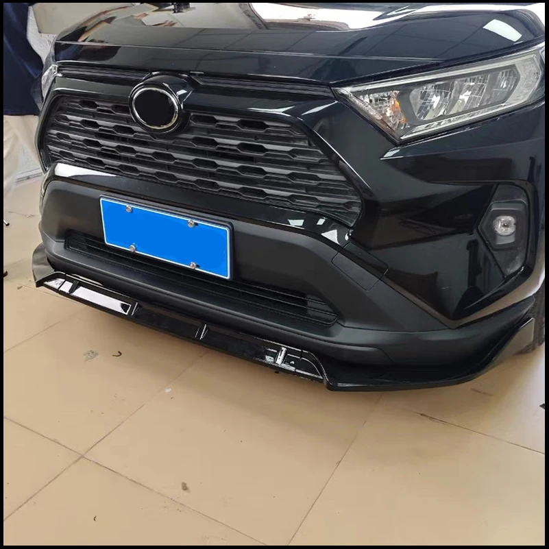 Car Styling For Toyota RAV4 RAV 4 2019-2023 Bumper Lip Diffuser Protector Cover Trim Decorative Strips Auto Accessories