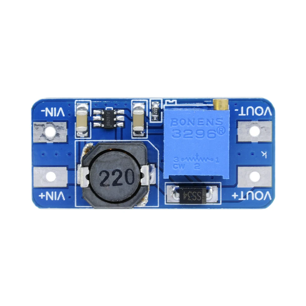 

MT3608 DC-DC Adjustable Boost Module 2A Boost Plate Step Up Module with MICRO USB 2V-24V To 5V- 28V