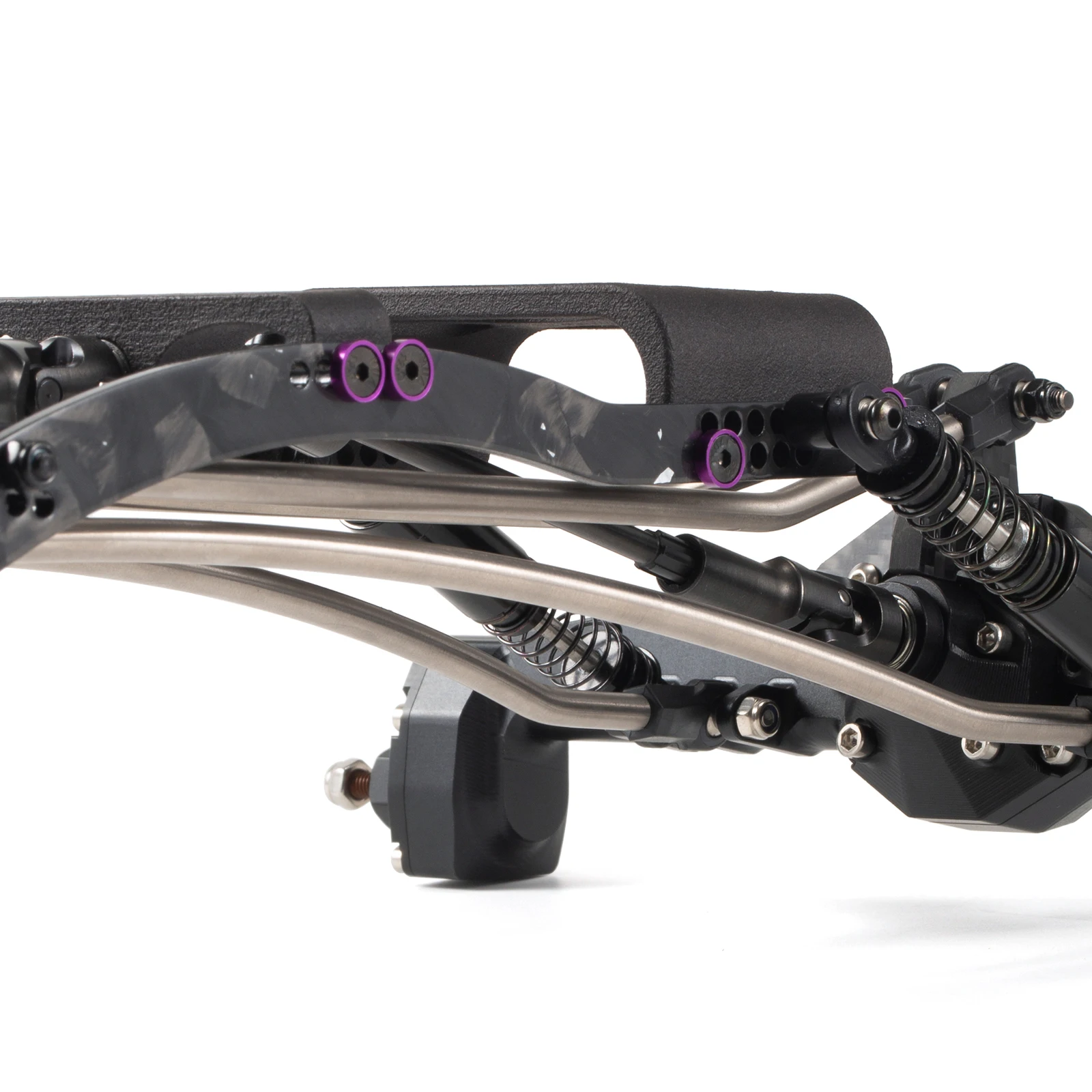Carbonfaser-Glatt-Criminal-LCG-Chassis-Kit und Link-Kit für 1/10 RC Rock Crawler Capra Offset Aluminium-Portalachsen-Komplett-Rigs – Detail 8