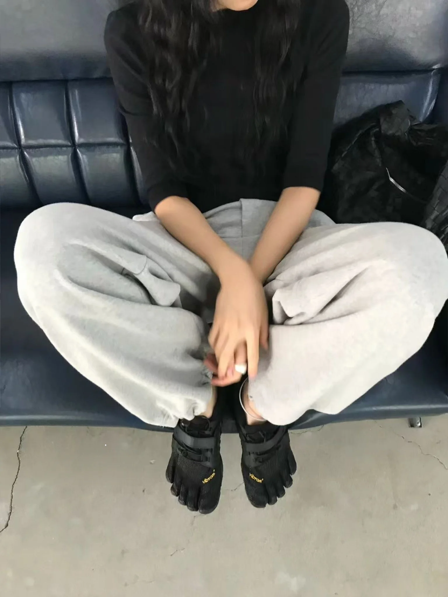 Unique SEI Korean Style Street Loose Casual Pure Color Slimming Versatile Sweatpants High Waist Elastic Straight Leg Pants