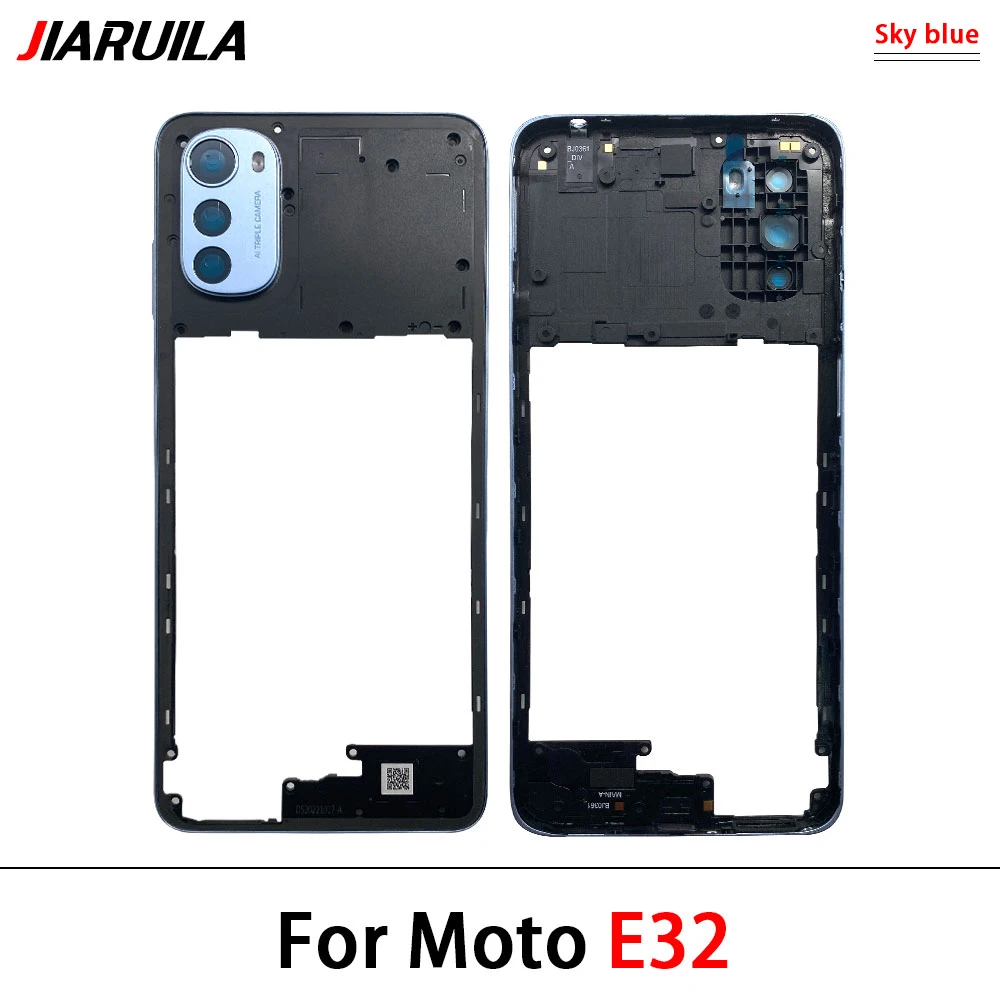 Middle Frame For Moto E22 E32 Edge 20 Lite With Camera Glass Lens Front Housing Middle Bezel Chassis Shell Parts