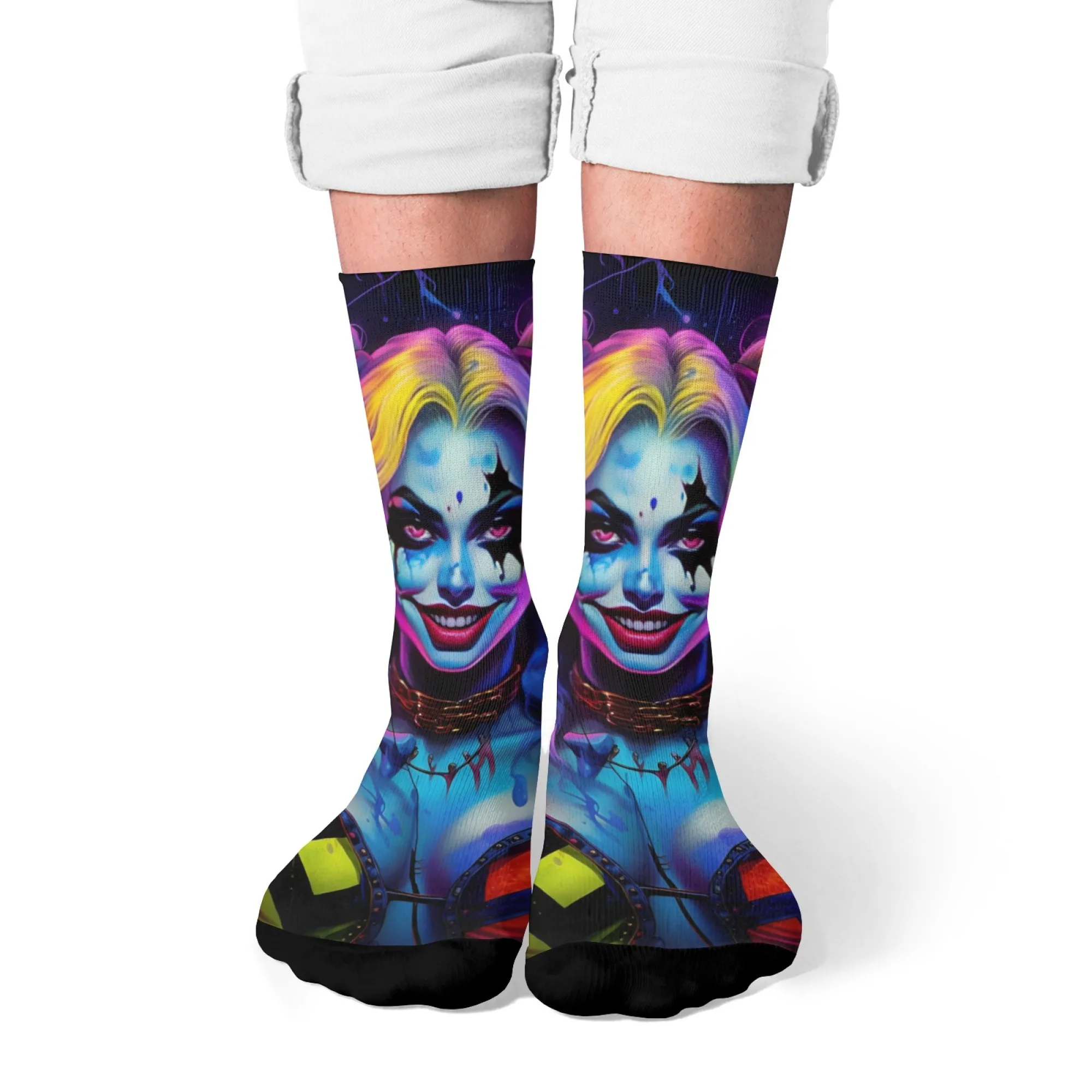 

Неоновые носки Rebellious Girl, уличная одежда злодея, унисекс, мягкие, теплые, дышащие, прочные, с вышивкой, уличная мода, выгляды