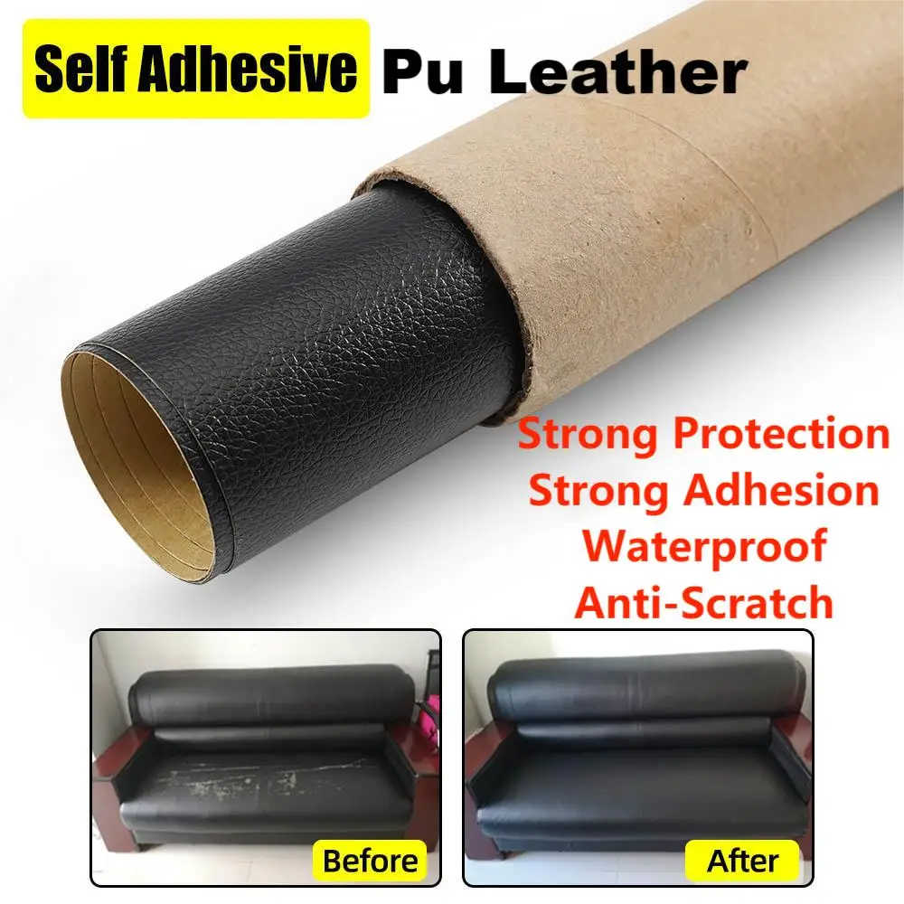 

50cmx138cm Self Adhesive Leather Repair Patch For Sofa Seat Mend PU Leather DIY Sticker Soft Refurbishing Sturdy Fabric